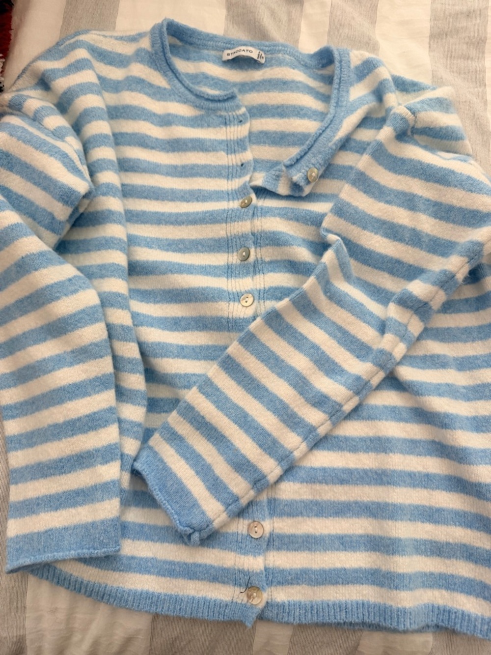 Bonpoint Blue & White Striped Woman’s Cardigan